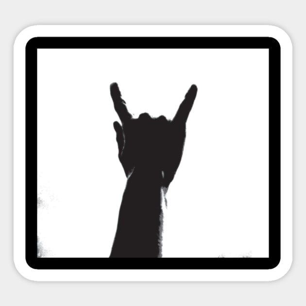 metal horns Sticker by rclsivcreative